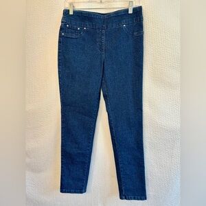 Ruby Rd. Slimming Waistband Skinny Jeans Dark Wash Petite Size 6P NWT Stretch